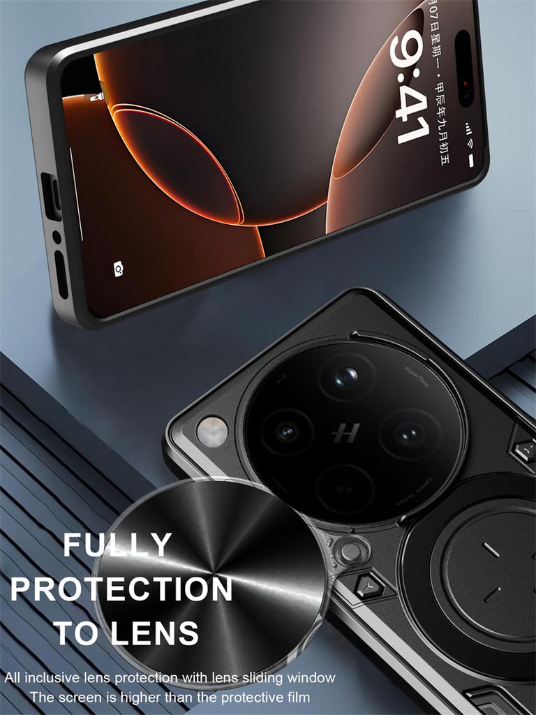 For OPPO Find X8 Pro Case Slide Camera Lens Armor Phone Case For Oppo Find X8 X8Pro Car Magnetic Ring Stand Holder Back Cover