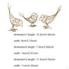Bird Statue Iron Figure Set for Home Decoration, Animal Sculptures, Table Ornaments Living Room,