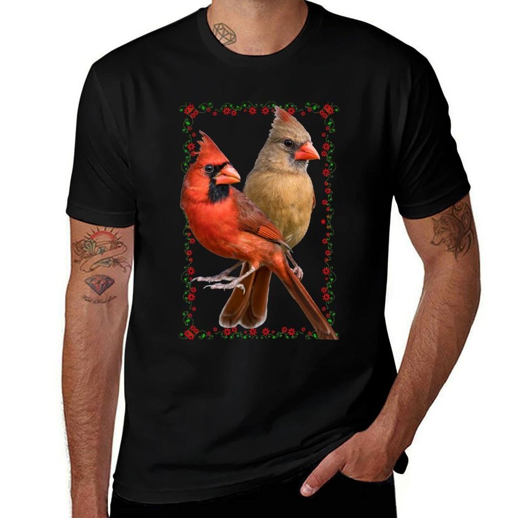 Mr. and Mrs. Northern Cardinal T-Shirt Athletic Fit Sports Short Sleeve Top