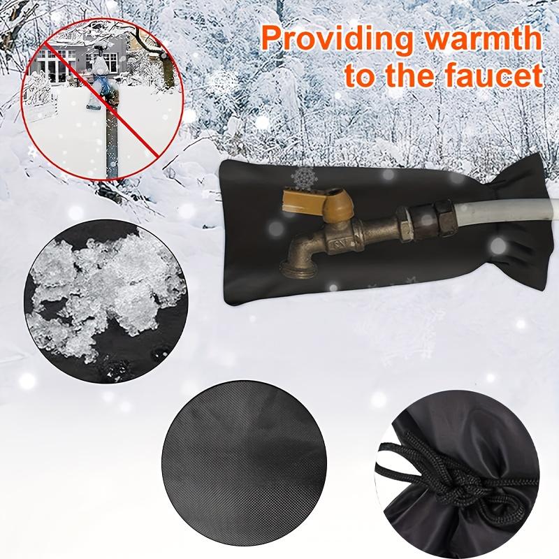 Winter Faucet Cover 2pcs, Freeze Protection with Strap. Durable, Weather-Resistant for Outdoor Hydrant Insulation.
