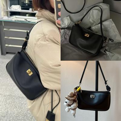 Kožená taška na Mahjong, Malá čtvercová taška, Motorkářská kabelka, Bagetová taška, Taška pod paži, Taška přes jedno rameno, Crossbody taška