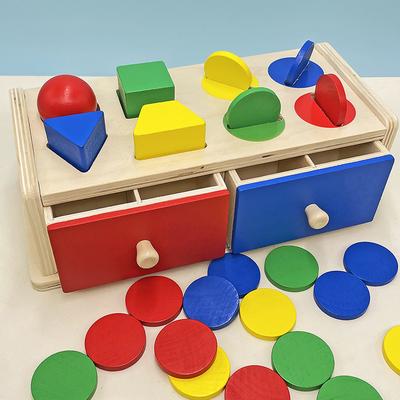 Coin Box Baby Fine Motor Training Color Matching Shape Cognitive Teaching Aids Early Education Intelligence Toys