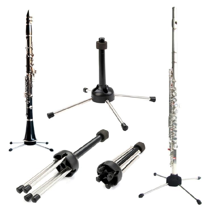 Foldable Flute Clarinet Stand 4-Leg Holder Portable Stable Support Flute Stands