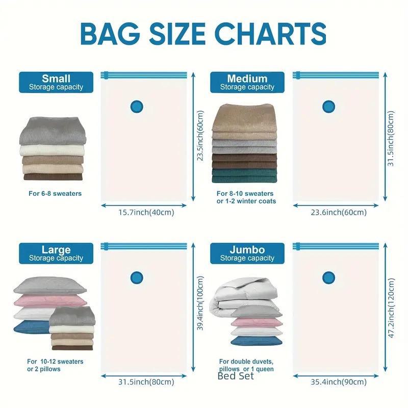 Cross-Border Thick Transparent Vacuum Storage Bag for Clothes & Quilts