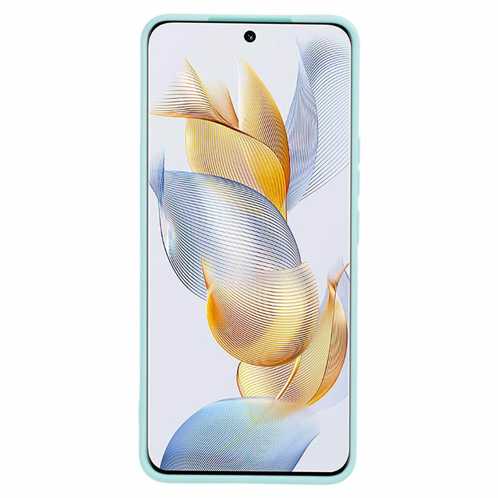 

Precise Cutout Phone Case for Honor 90,Straight Edge Shock-absorbing TPU Protective Cover Light Green