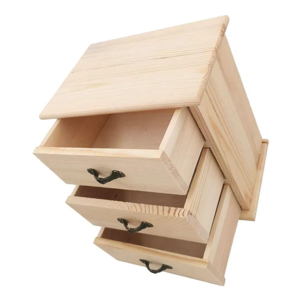 3-poziomowy organizer szufladkowy Prosty pojemnik na drobiazgi biurkowe Akcesoria do włosów