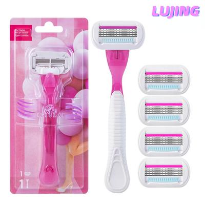 Testina di ricambio sicura manuale Rasoio per depilazione del corpo femminile set di lame per rasoio per depilazione femminile testina sostituibile con rivestimento a forma di T