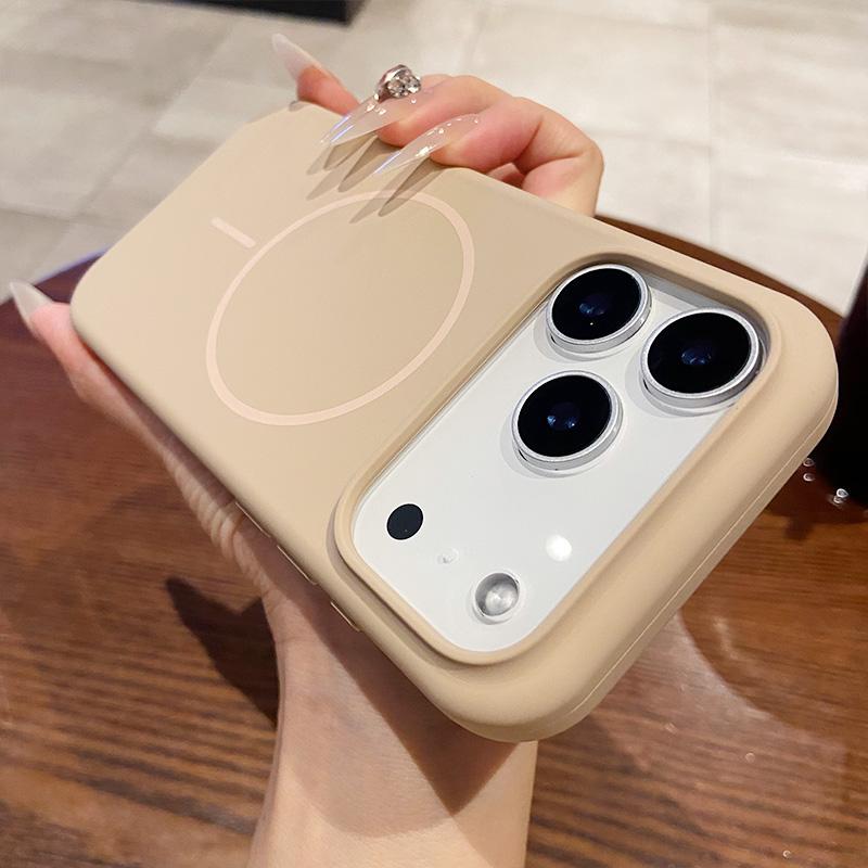 For IPhone 16 17 Air 12 13 14 15 Pro Max 16 Plus Shockproof Cover Luxury Liquid Silicone Magnetic Wireless Charge Phone Case