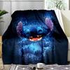 1PC Cartoon Sti-tch Printed Soft Flannel Blanket Throw for Adult Bedroom Living Room Sofa Camping Travel Fan Gifts Christmas Gifts