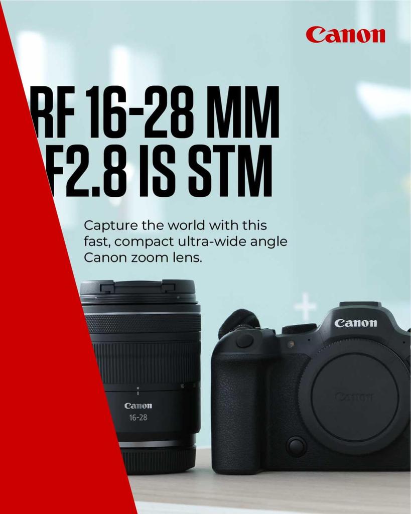 Canon Is an STM Zoom Lens RF16-28mm F2.8 Ultra-wide-angle Black.