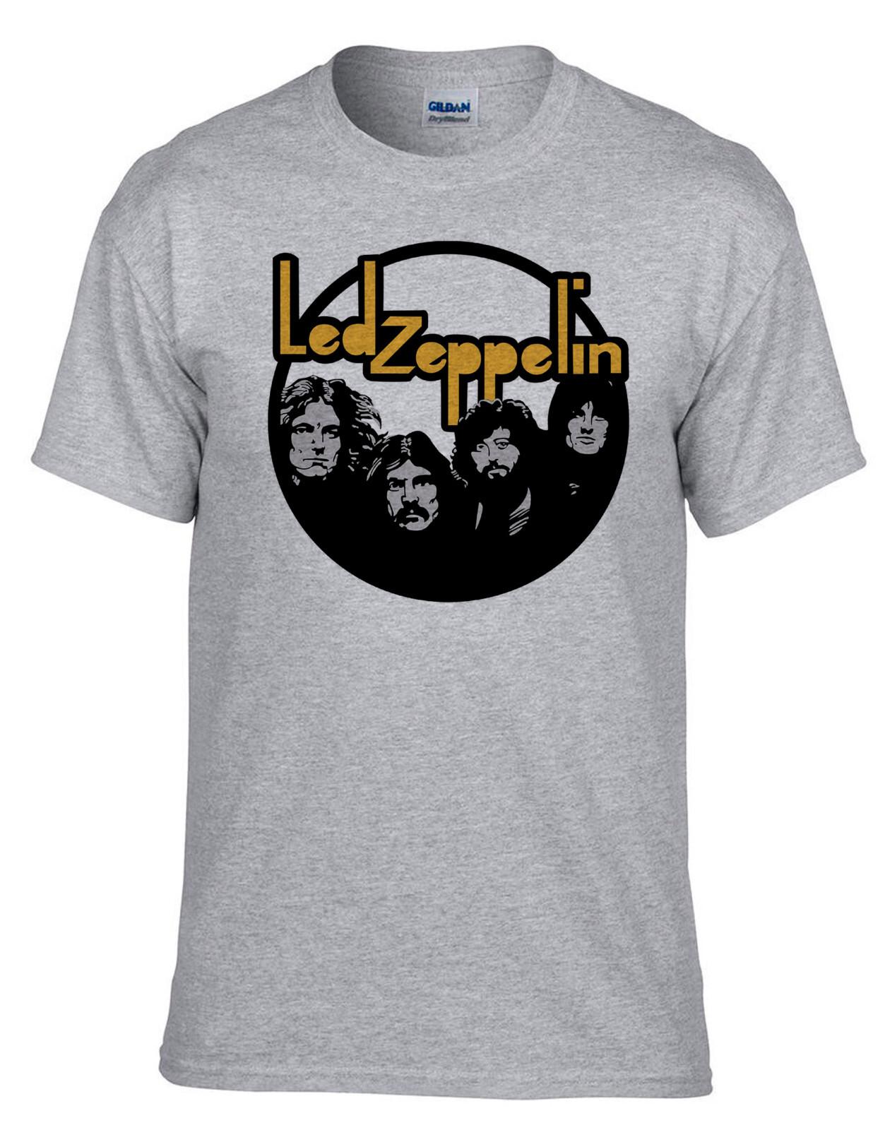 26 Led Zeppelin Rock Band Rock Music Grey T-Shirt -534_Grey- Unisex T-Shirt S