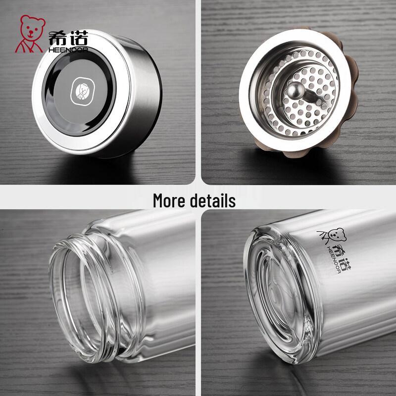 HEENOOR Double-Walled Borosilicate Glass Tea Cup