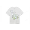MLB Los Angeles Dodgers Gradient Letter Print Vintage American Round Neck Short Sleeve T-Shirt Unisex tops White 3ATSM0633-07WHS