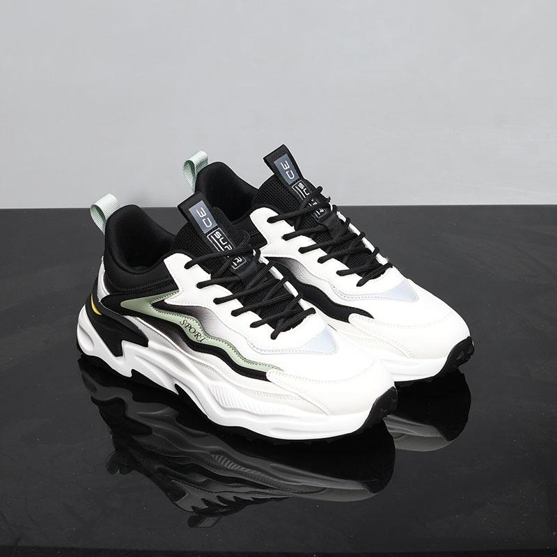 Scarpe da ginnastica con plateau primavera nuove nere casual scarpe ins rialzo dad shoes scarpe alla moda