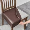 1pc PU Leather Chair Cover Waterproof Dining Chair Seat Slipcovers Elastic Upholstered Seat Cover Furniture Protector Kitchen