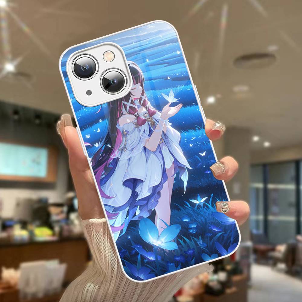 Genshin Impact Columbina Für iPhone 14 13 12 Mini 11 Pro XS Max X XR 14 Plus Gehärtetes Glas Cover