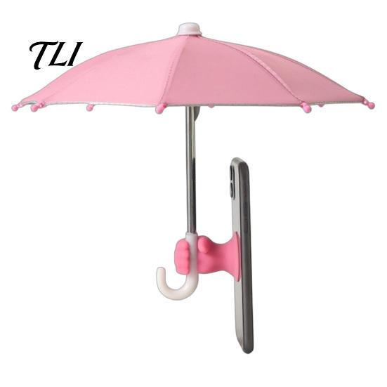 Beach Phone Accessories Umbrella with Suction Cup, UV Protection Mini Cellphone Umbrella, Universal Mobile Holder for Travel Outdoor Sun Shield