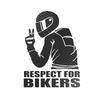Vinyl 3D Motorcycle Reflector Sticker Respect Biker Sticker for Car Motorbike Decoration Sticker Waterproof Moto Stickers Decals