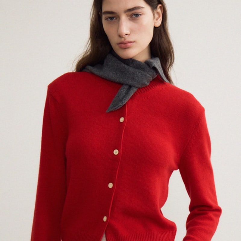 The small knit muffler (charcoal)