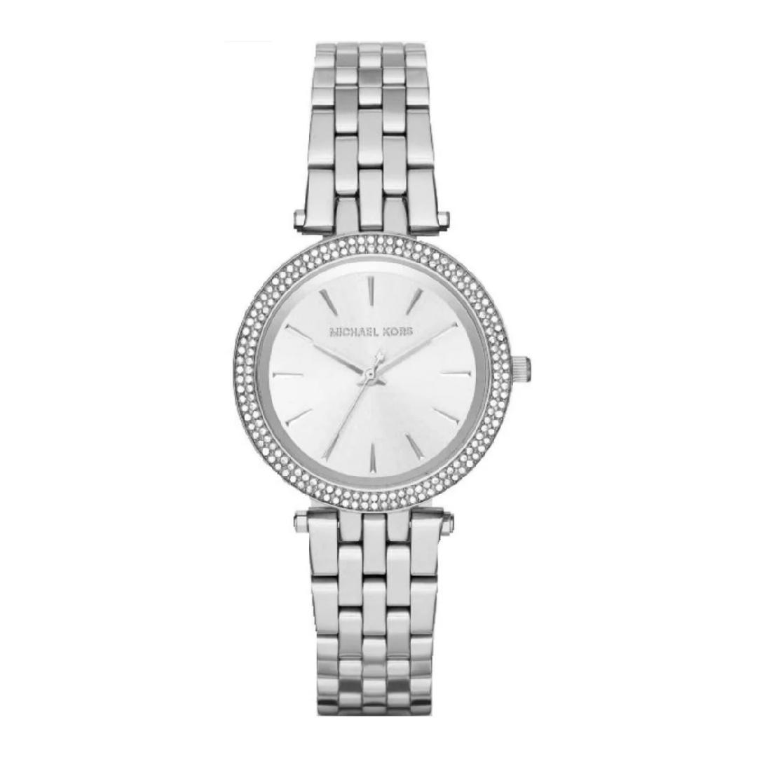 

Женские часы Michael Kors Darci с серебристым циферблатом и серебристым стальным ремешком - MK3429 белый