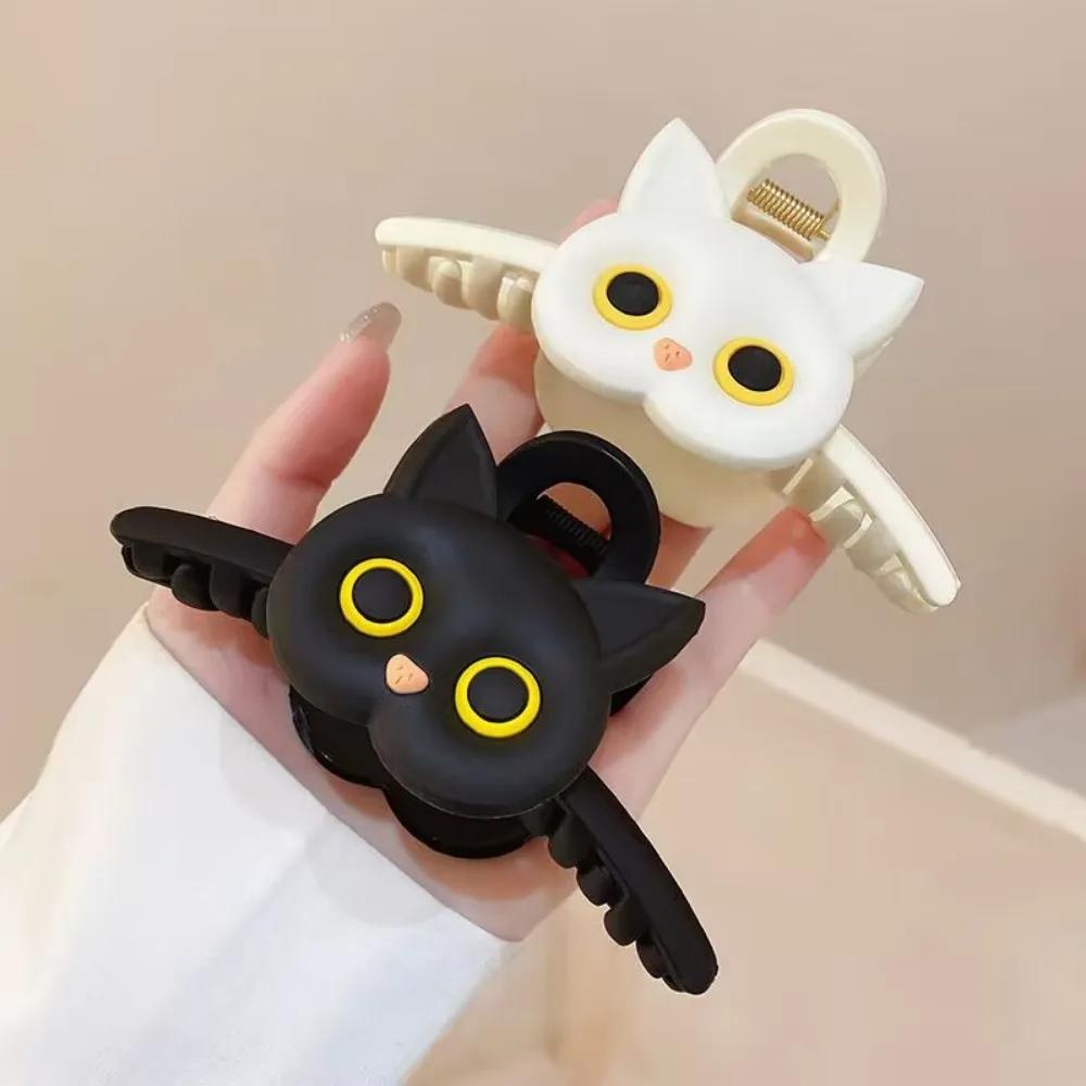 Cartoon Cat Hairpin for Women Black White Design Hair Clips Fashion Cute Claws Clip Fashion Hair Accessories Girls Gift