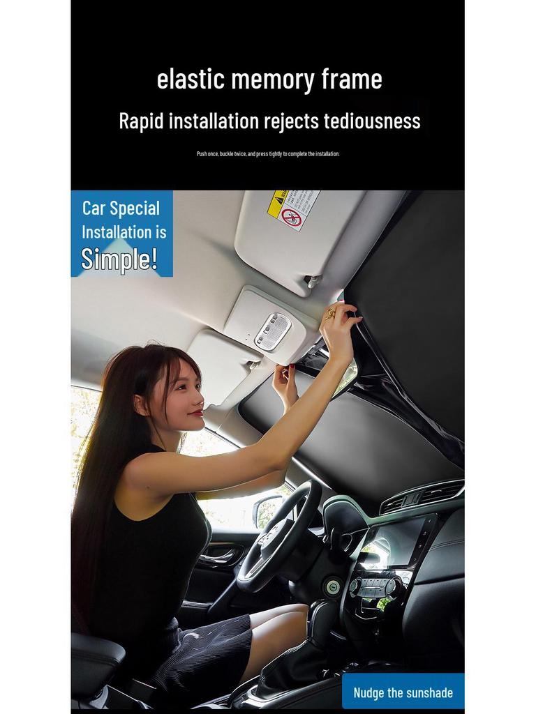 Buick Sunshade Visor for Excelle, Regal, Park Avenue: Front Windshield Heat Insulation & Light Blocking Curtain