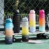 Bouteille d'eau de sport mate dégradée - Bouilloire portable d'extérieur, Pichet d'hydratation réutilisable étanche pour la salle de sport et les voyages