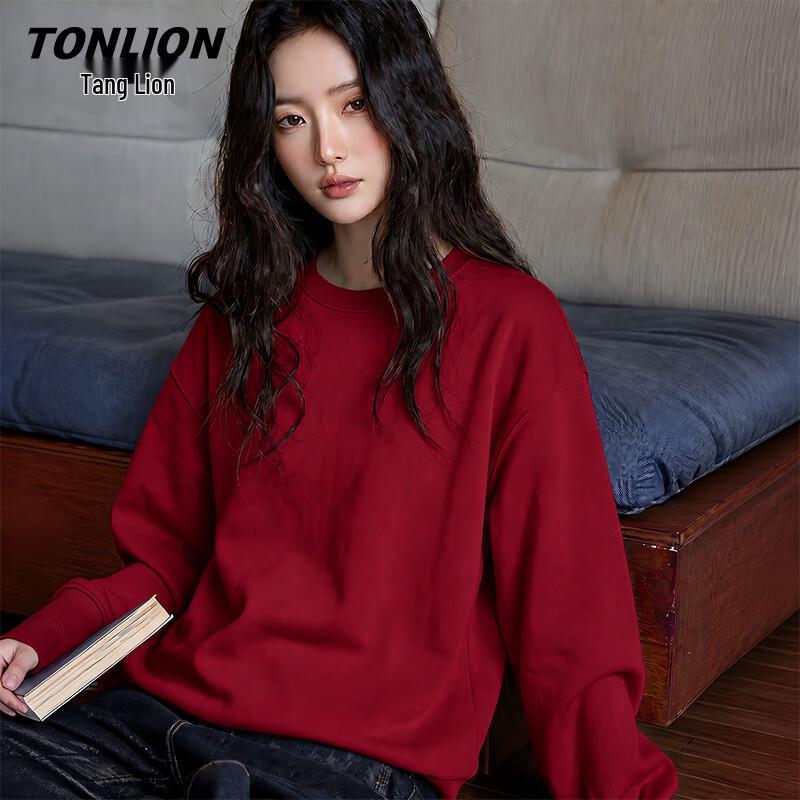 TonLion Women's Casual Long-Sleeve Crewneck Sweatshirt