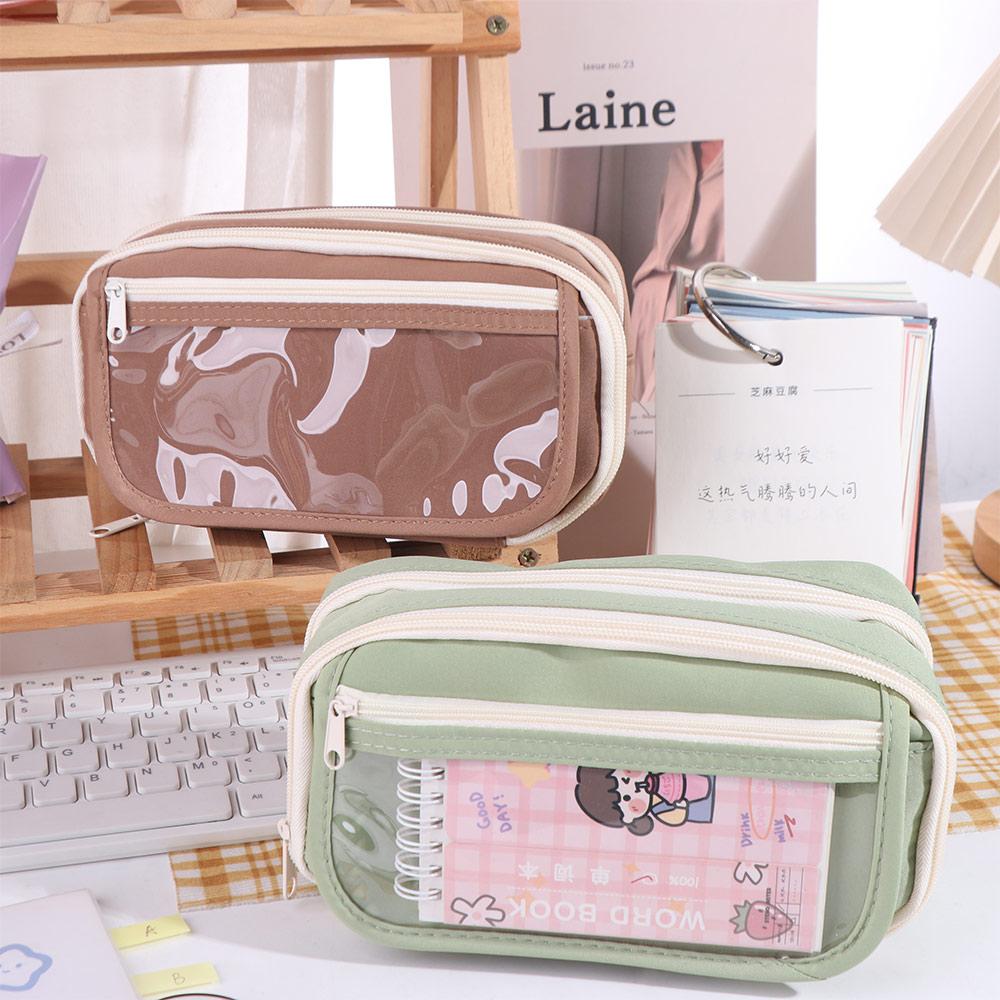 Geantă estetică pentru creion 9 straturi Capybara Panda Geantă de depozitare pentru papetărie Cadou pentru copii