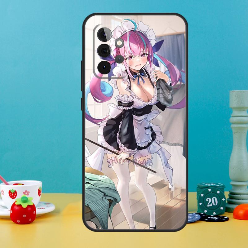 Minato Aqua Hololive Case For Samsung Galaxy A25 A54 A34 A14 A52 A32 A12 A13 A33 A53 A15 A16 A36 A56 A26 A05 A35 A55