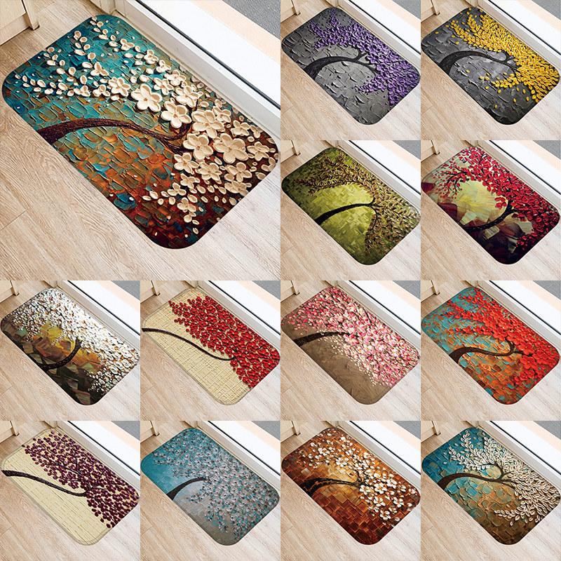 

1pcs 40*60cm Tree Pattern Anti-Slip Carpet Door mats doormats Outdoor Kitchen Bathroom Living room Floor Mat Rug 48221