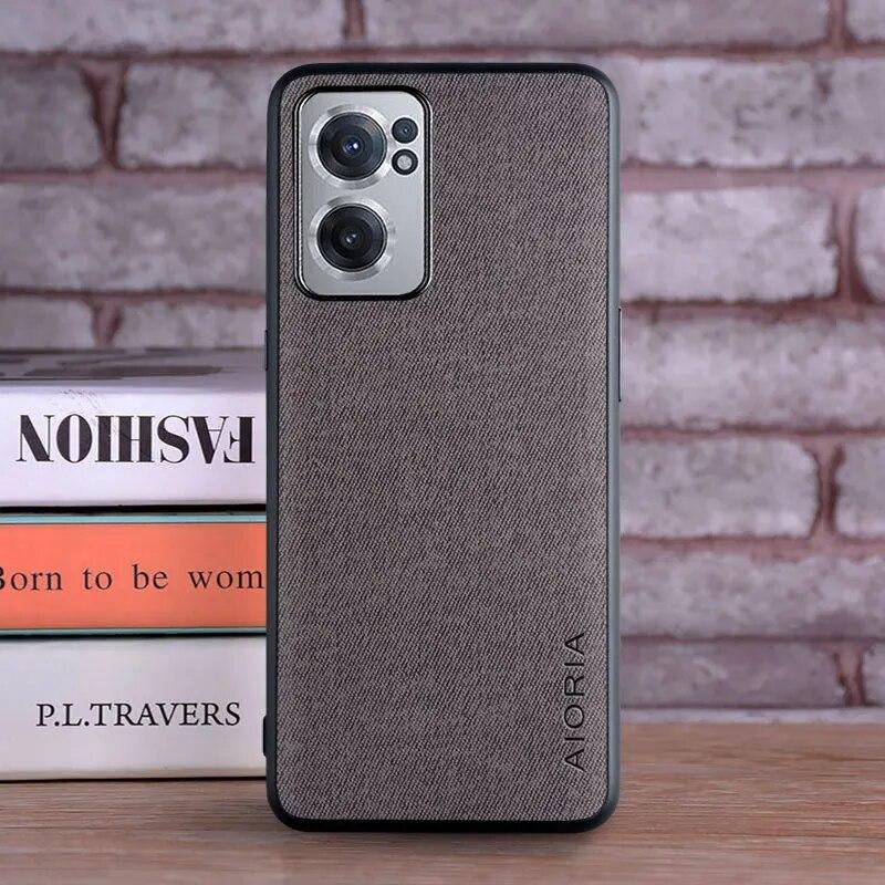 Case for OnePlus Nord CE 2 CE2 5G Coque Luxury Textile Leather Skin Soft TPU Hard Phone Cover Funda for Oneplus Nord Ce 2 Case