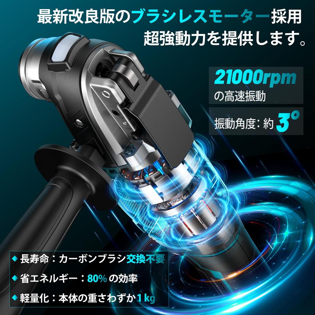 Elikliv Rechargeable with Brushless Cordless Low Starlock OIS Compact and Adjustable LED Universal Handle for Left and Right Makita 18V Body Charger