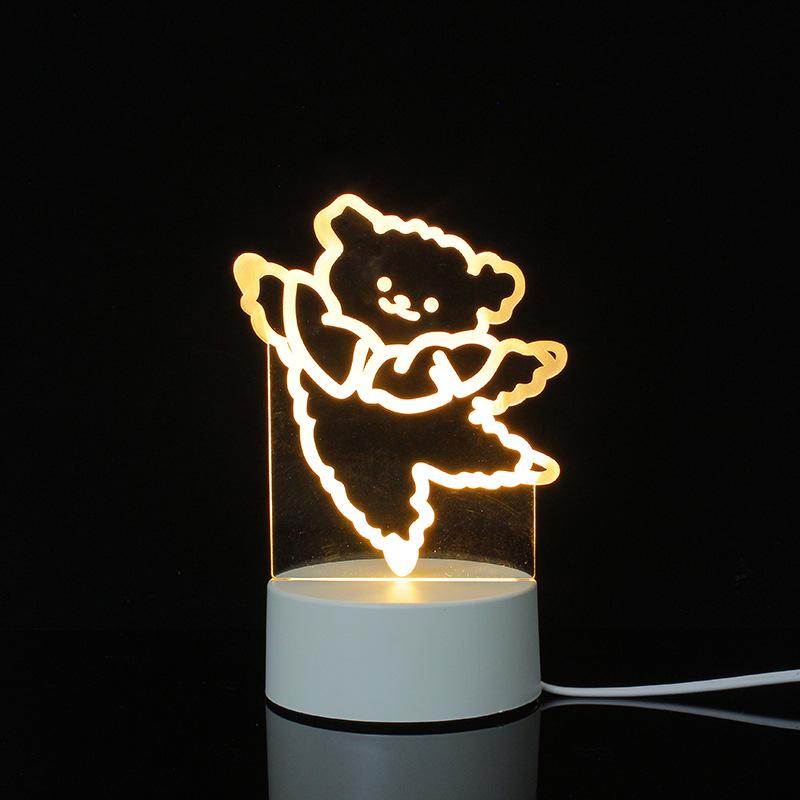 3D Cartoon Night Light: Custom Acrylic Bedside Lamp for Atmosphere & Gifts