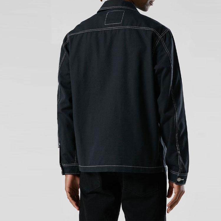 Converse Jackets Men's Black Lapel Moderate Workwear 10020896-A01