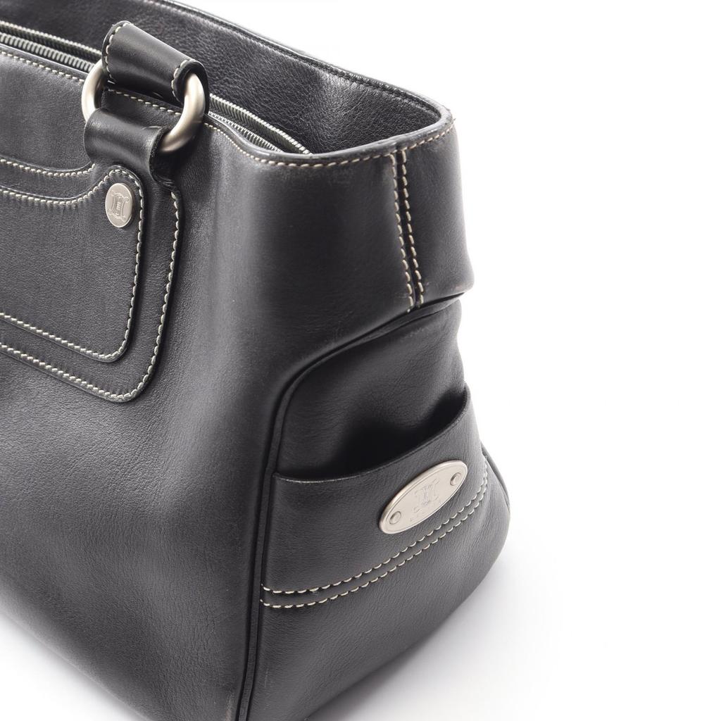 Used CELINE Boogie Bag Handbag Leather Black Used Women