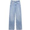 Fashion Style 2024 Autumn New Women's Clothing Slim Looking Commute Leisure Easiest for Match Wide Leg Denim Pants 6688216