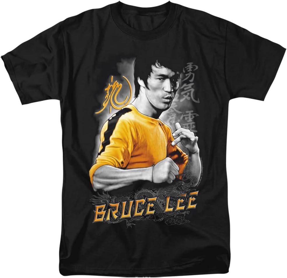 Popfunk Classic Bruce Lee Yellow Dragon Unisex Adult T Shirt S