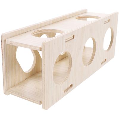 Habitat Hamster Holz Tunnel Spielzeug Tier Haustier Kaninchen Chinchilla Käfig Zubehör