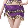 Sequins Women Belt Skirt with Gold Color Coin Belly Dance Belt Belly Dance Hip Scarf  Show Costumes