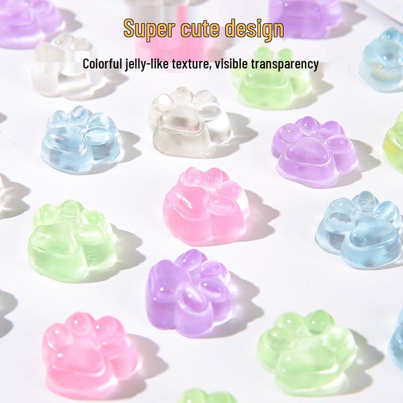 Creative Cat Paw Jelly Stress Relief Toy - Transparent Cartoon Squeeze Toy for Students