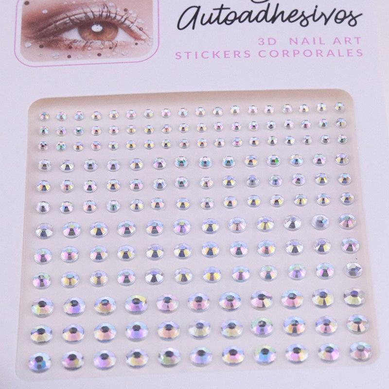 165-Piece Adhesive Rhinestone Stickers for DIY Makeup & Face Painting