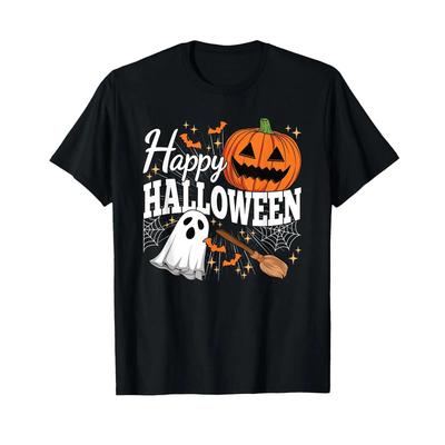 Happy Halloween Ghost Scary Pumpkin Kids T Shirt Vintage Breathable Fashion Stretched Streetwear Graphic