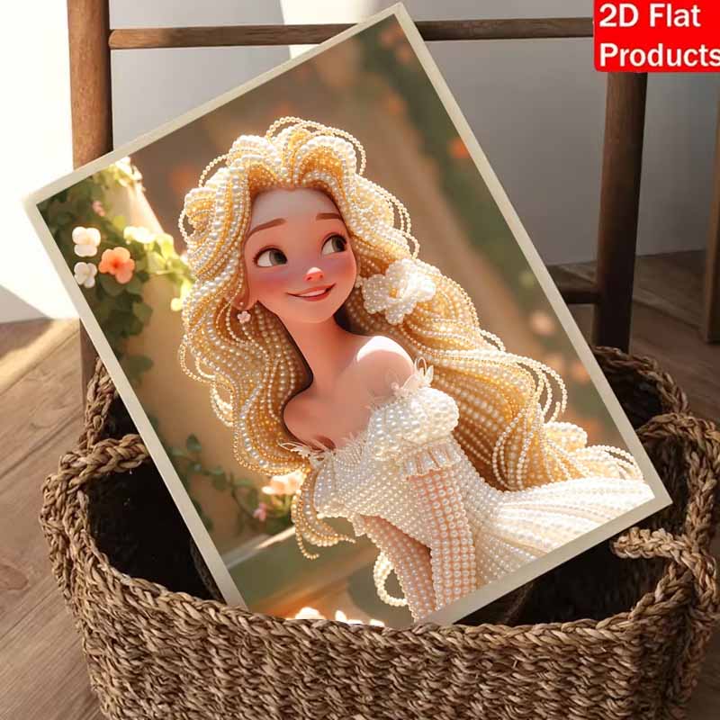 Disney Pearl Painting Handmade Rapunzel Princess Pearl Kit Home Decoration Painting