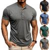 Men's Casual -color Round-neck T-shirt Men's Sport Short-sleeved Shirt