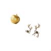 Modern Resin And Deer Figurine Set Artistic Fruit Animal Sculptures for Tabletop Bookshelf