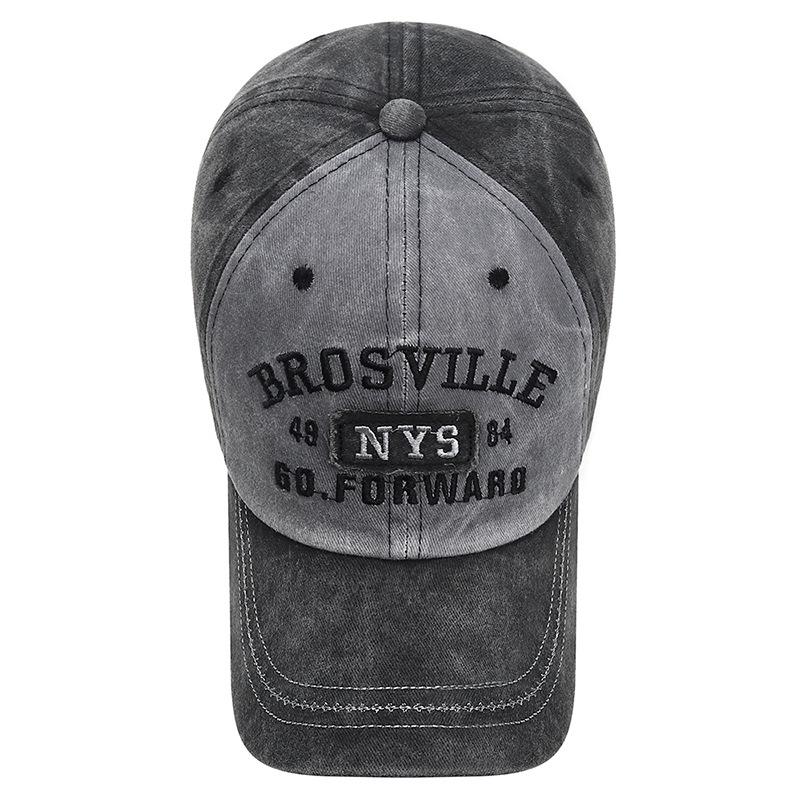 Trendy Distressed Embroidered Letter Baseball Cap for Men and Women