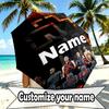 Custom Name Personalized Rammstein Print Umbrella, Auto Open Close, 8‑Rib Sturdy Frame, Commute Camping Hiking Use, Birthday Gift