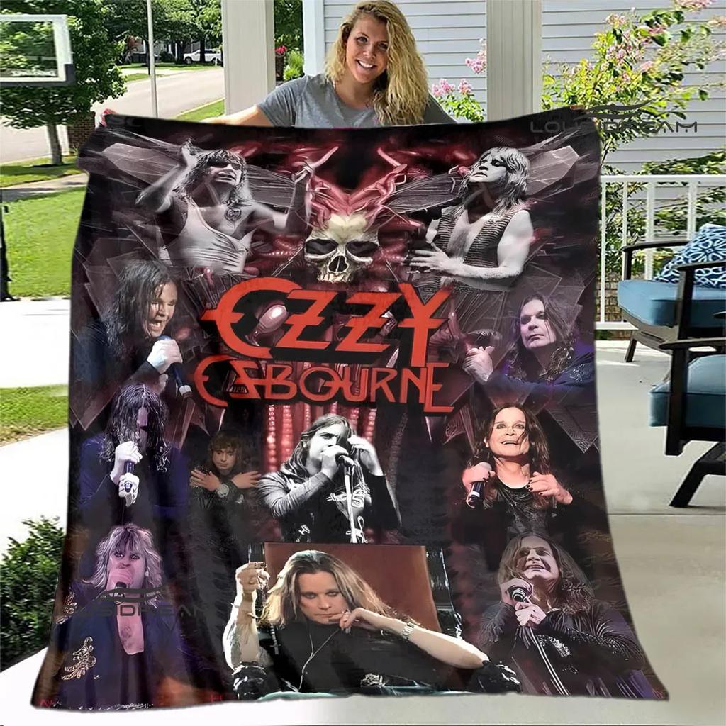 Ozzy Osbourne Retro-Druckdecken zum Warmhalten, weich und bequem, für Zuhause, Reisen, Bettdecke, Bettbezüge, Geburtstagsgeschenk