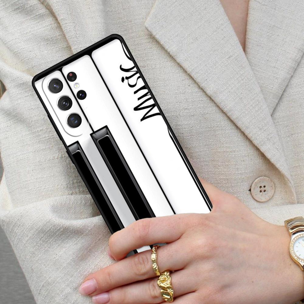 Piano Keys Music Keyboard Cell Phone Case for Samsung Galaxy S26 Ultra S25 S24 S23 S22 S21 S20 Note10 Cover